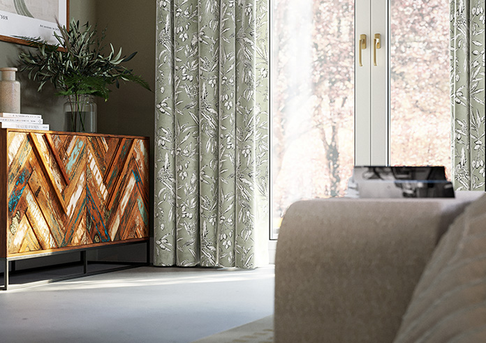 Aviary Velvet, Spruce - Made to Measure Curtain - Image 5